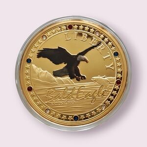 America National Symbols Proof Colossal Coin 70mm - Bald Eagle w/COA